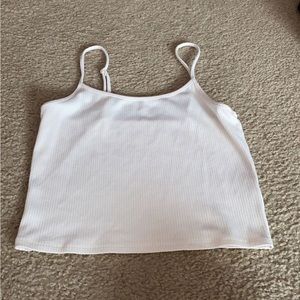 White cropped tank